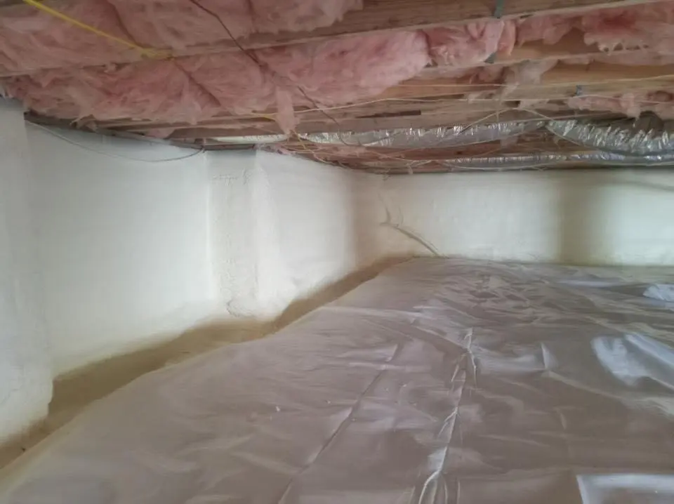 Crawl space encapsulation with closed-cell spray foam for Commercial Roof Restoration in Palm Desert